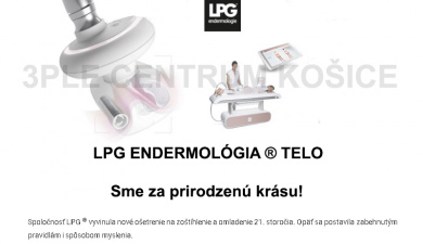 LPG ošetrenie tela 20 minút  | 3PLE CENTRUM | Košice